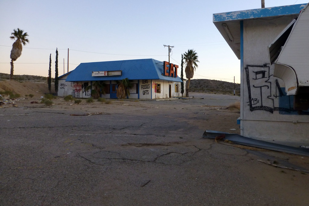 Abandoned Diner and Gas Station Nevada desert USA Chris Flickr