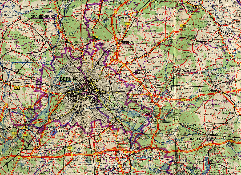 West Germany Map 1970 berlinmapscanddr berlin map from 1970s stadtbild Flickr