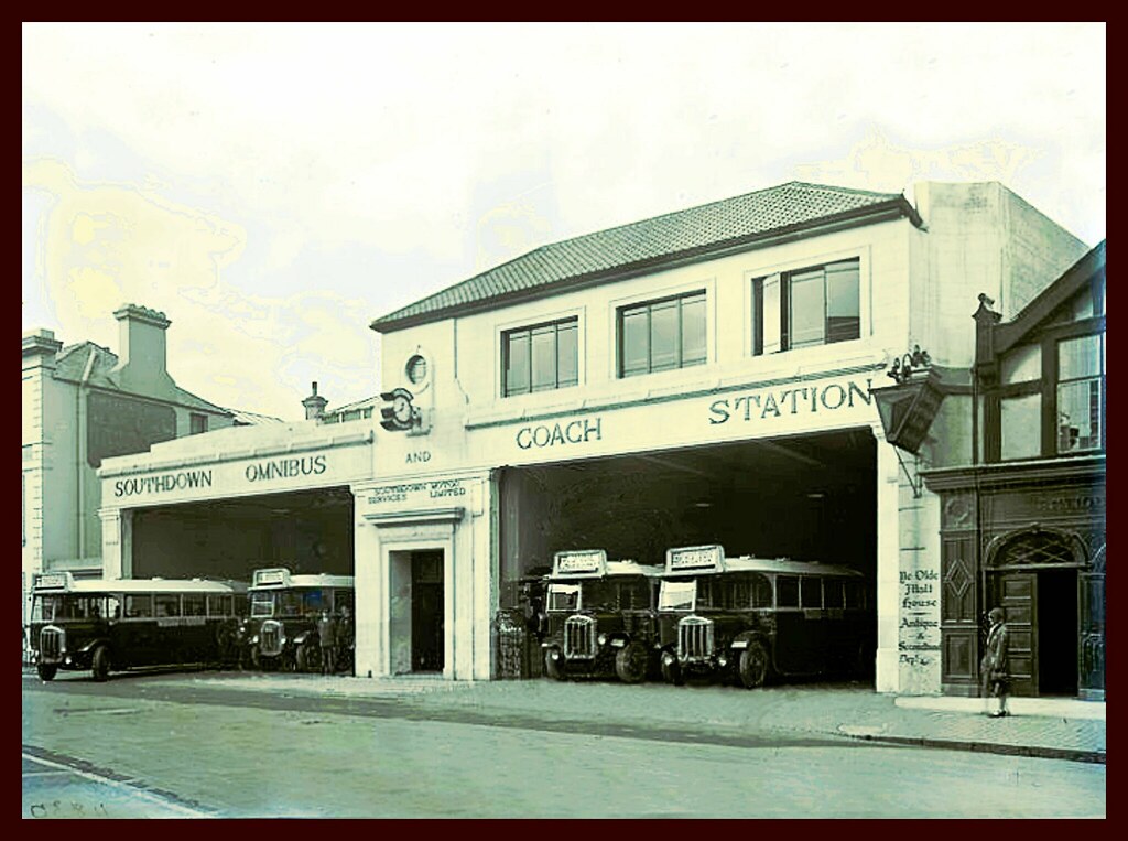 Eastbourne past Pevensey Road Southdown Bus Depot c1920s… Flickr