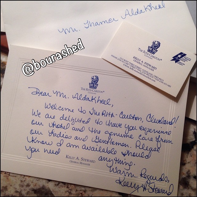 It's a usual thing to get a note from the hotel, b… Flickr