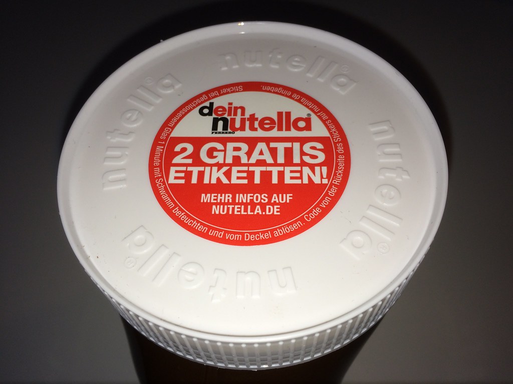 Dein Nutella It has a QR code you can use to order labels … Flickr