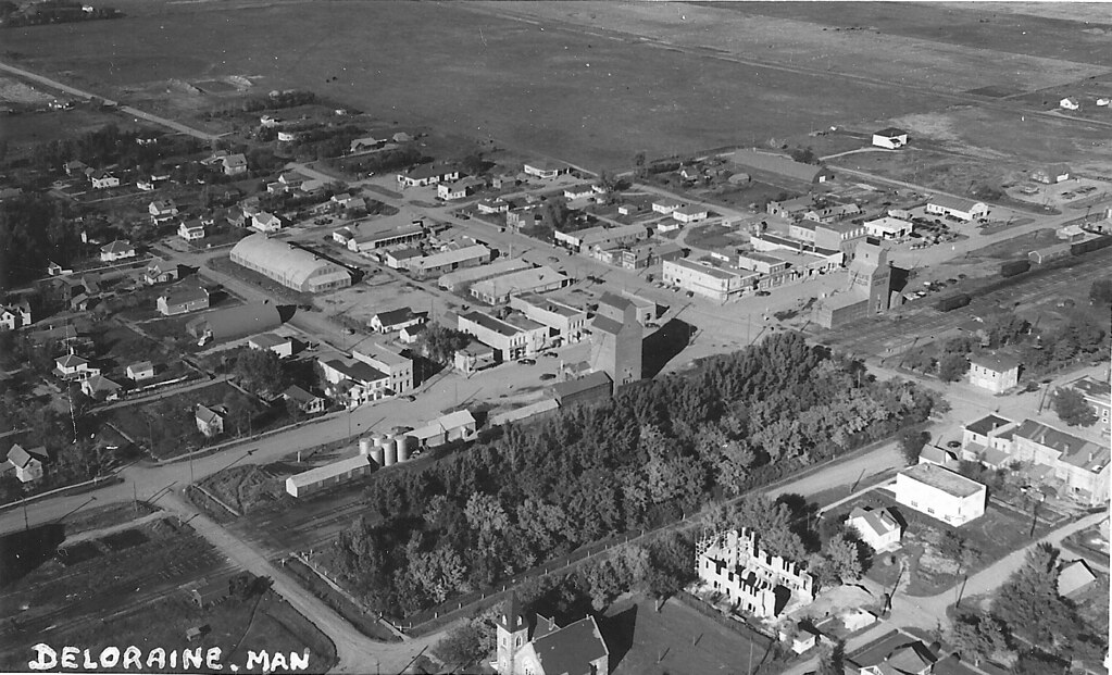 Aerial View of Deloraine, MB, Circa 195152 This is a post… Flickr