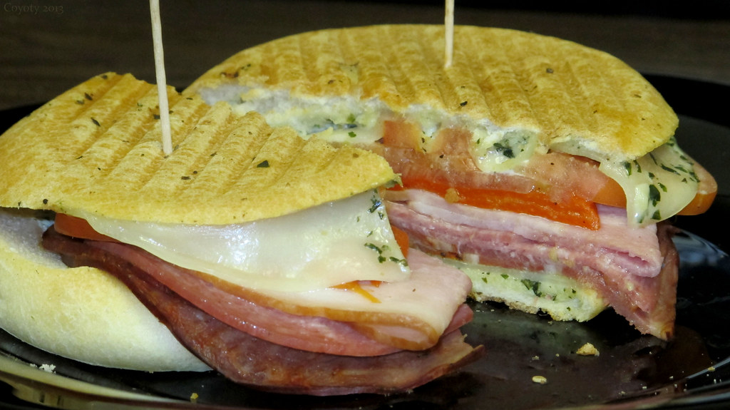 Italian panini "Capicola, Salami, Provolone, Roasted Red P… Flickr