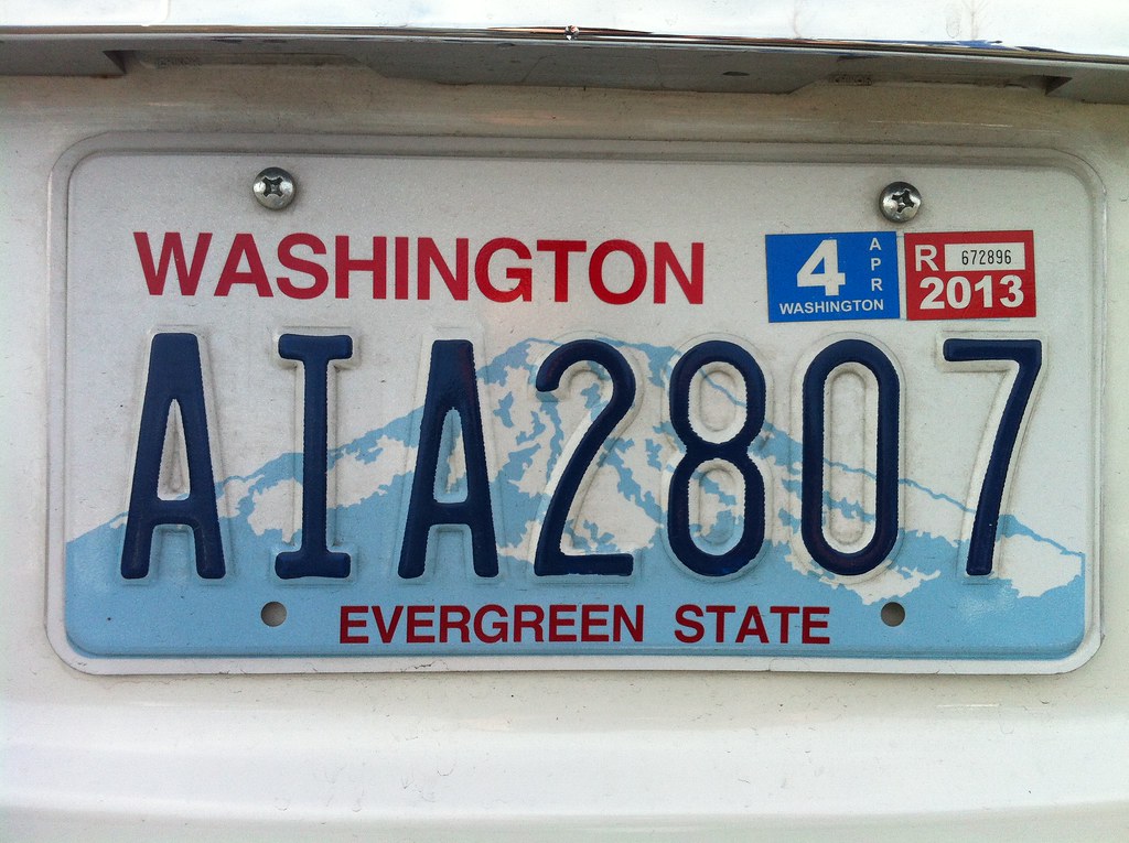 Washington State license plate Sweder Bouman Flickr