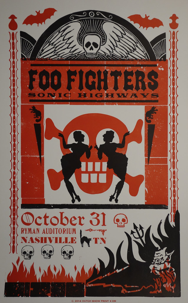 Foo Fighters The Ryman Nashville, TN Hatch Show Print jenpanaro