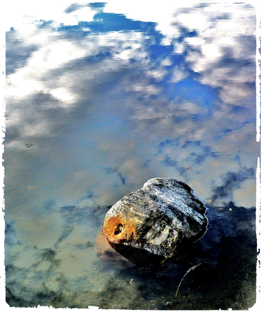 Rock floating in water clouds Ramapo Reservation... The ro… Flickr