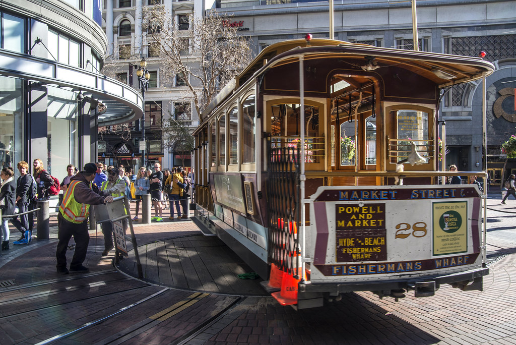 Powell and Market Cable Car Turnaround San Francisco, Cali… Flickr