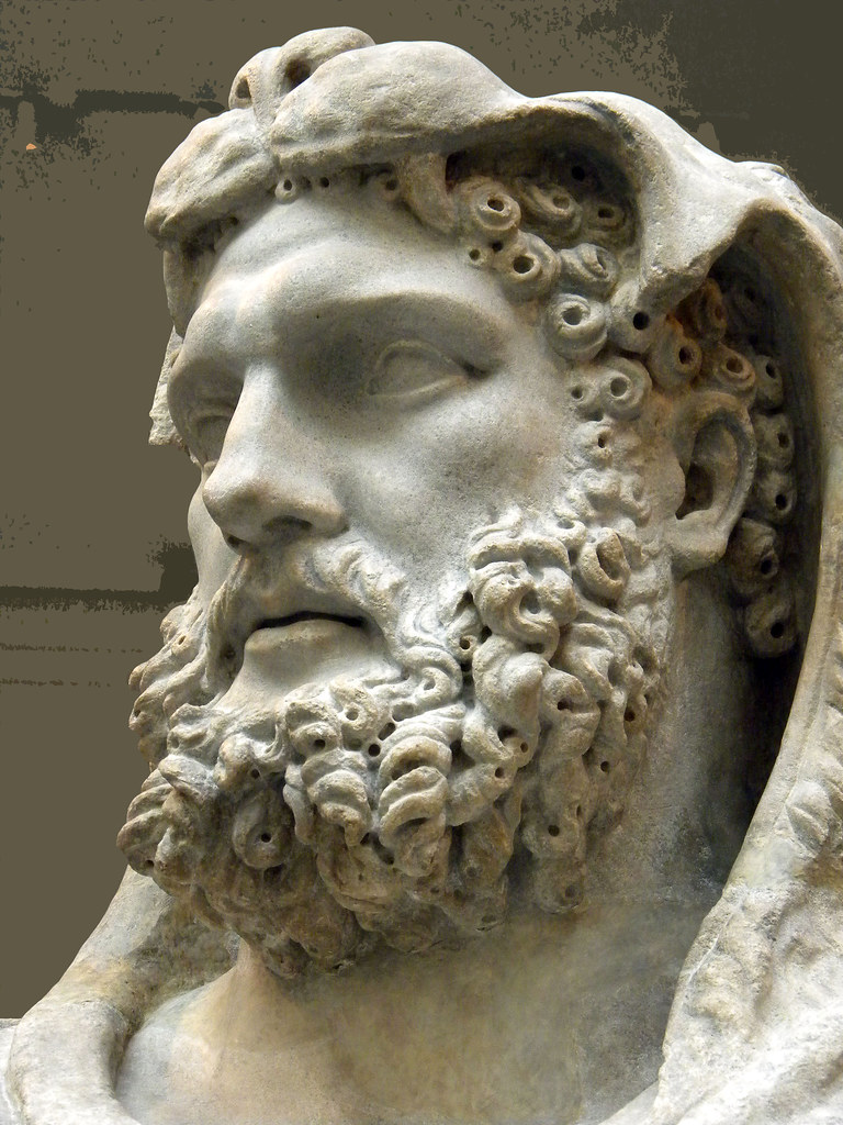 Marble statue of a bearded Hercules, Early Imperial, Flavian Date A D
