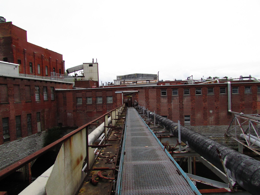 Deferiet Paper Mill A catwalk over a rushing river below. … Flickr