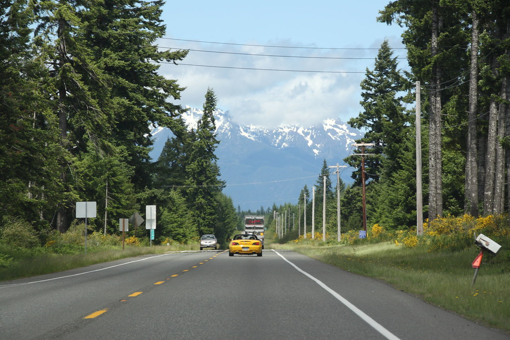 Hwy 101 North looking toward Olympic Mountains June 2013 Robert F