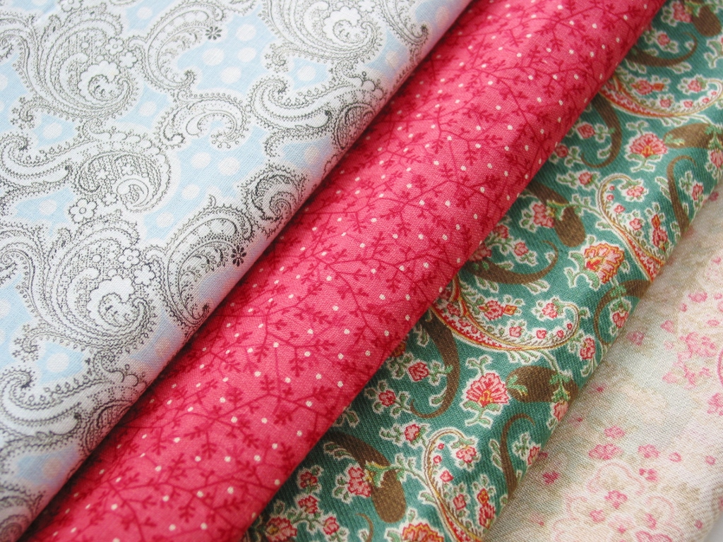 Antique 24"W Fabrics A group of antique fabrics dating to … Flickr