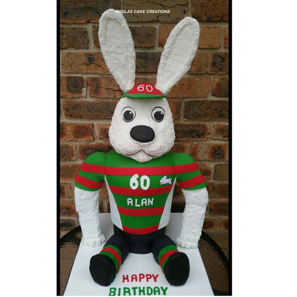 South Sydney Reggie Mascot birthday cake Over 70cm tall, d… Flickr