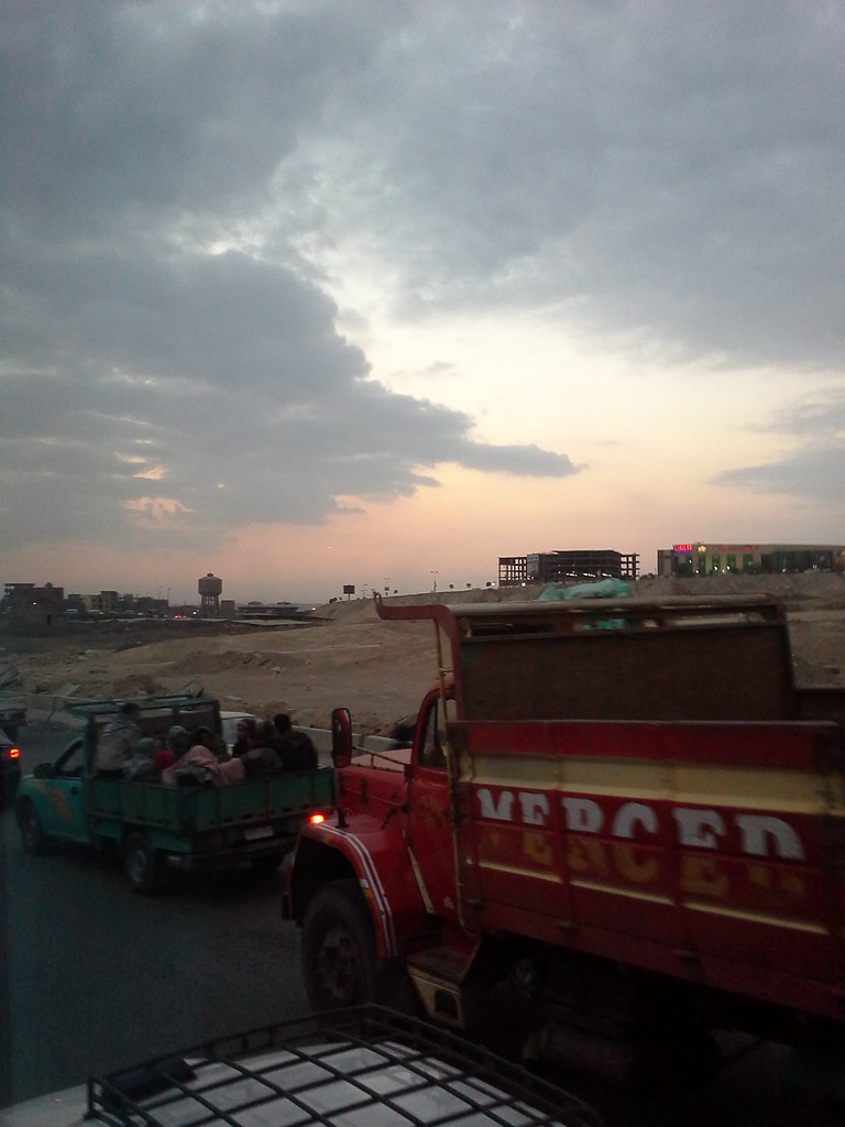 Traffic on the Cairo orbital A pickup truck carrying day w… Flickr
