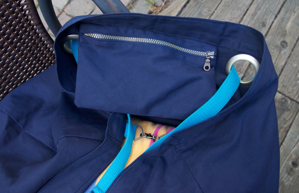 gigantic blue Ikea bag zipper pocket blogged foxthreads.w… Flickr