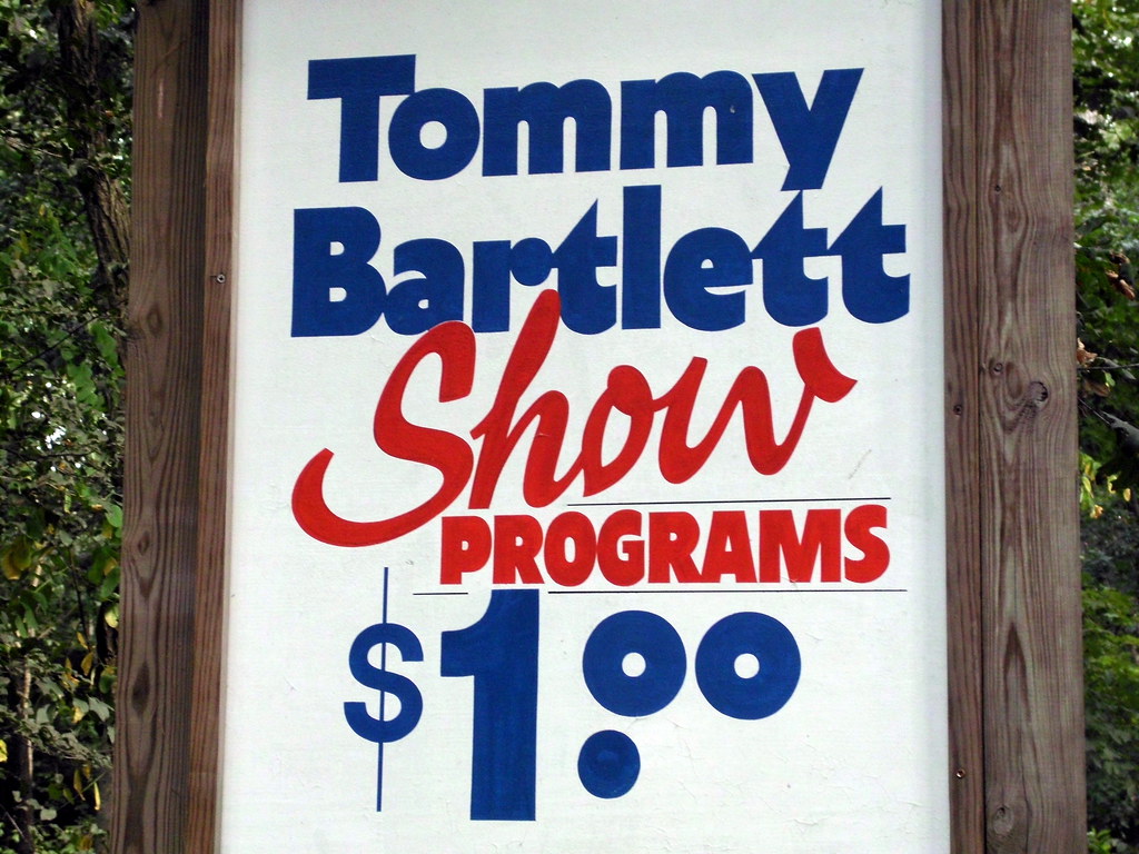 Tommy Bartlett Show Programs Sign. Mark Flickr