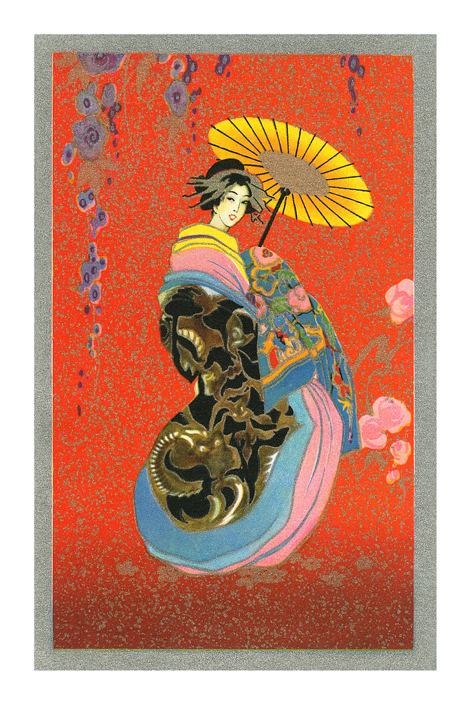Art Deco Japanese postcard totallymystified Flickr