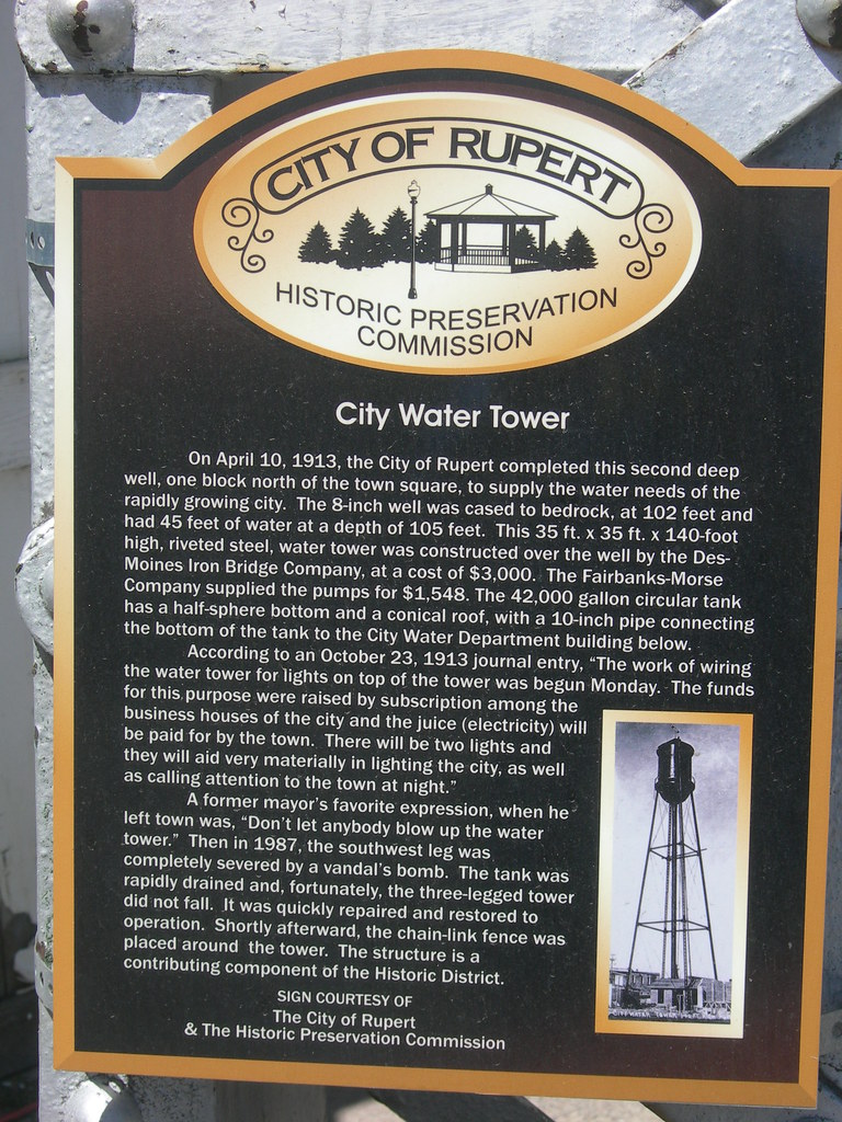The Water Tower Historic Marker Rupert, Idaho Jimmy Emerson, DVM Flickr