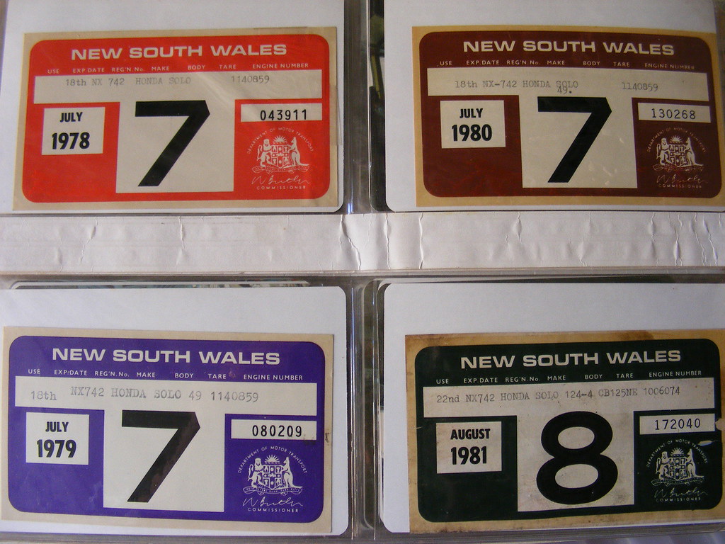 New South Wales 'Rego' labels. a photo on Flickriver