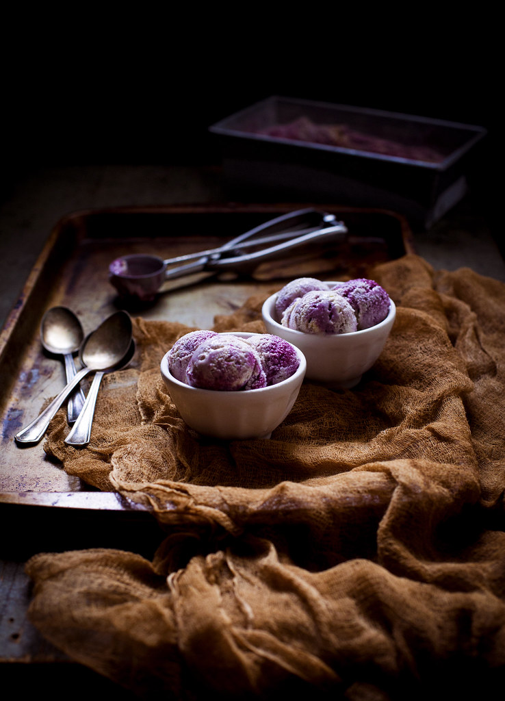 HoneyThyme & BlackberryGoat Cheese Swirl Ice Cream Flickr