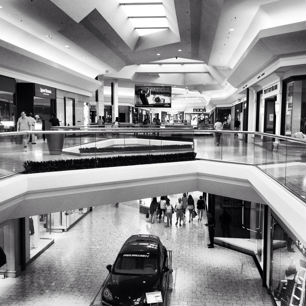 The Short Hills Mall Or the Mall at Short Hills, in black … David