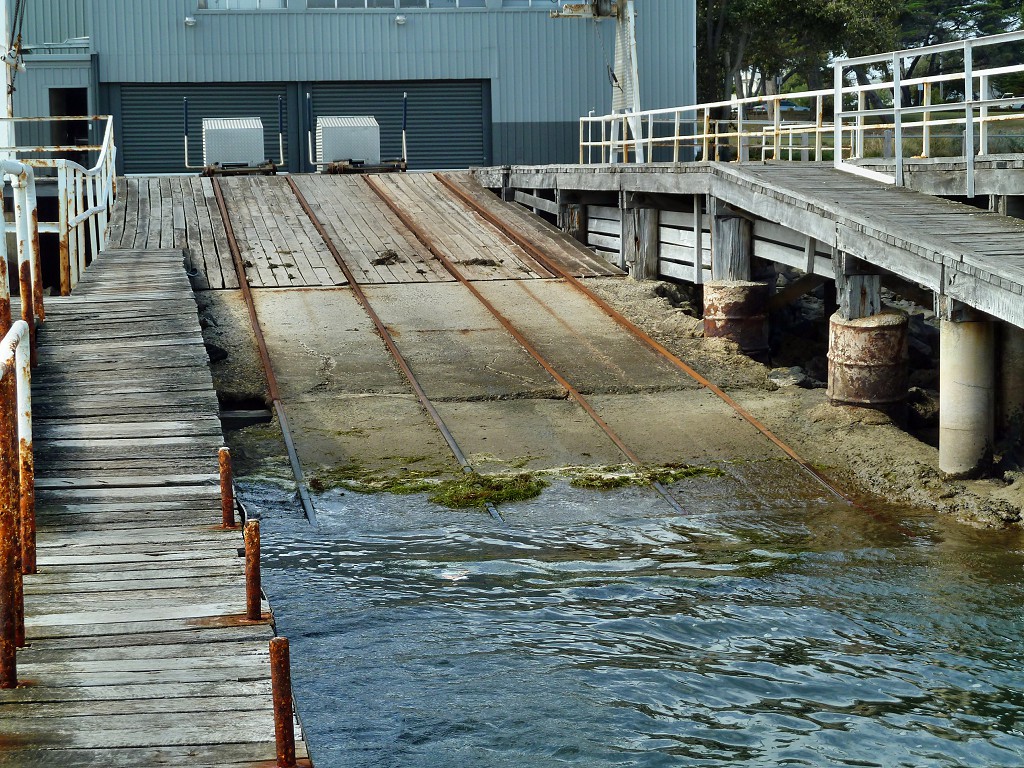 Boat launching ramp View of the two boat ramps Williamstown Newport