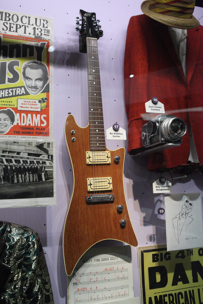 Bo Diddley's Guitar Bo Diddley's guitar at the Rock and Ro… Flickr