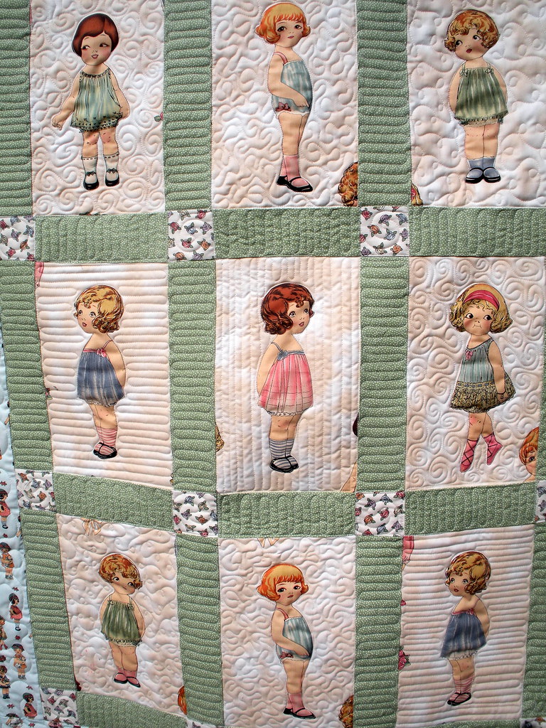 PAPER DOLL QUILT Made by Beth Brock quilted by DLQ Flickr