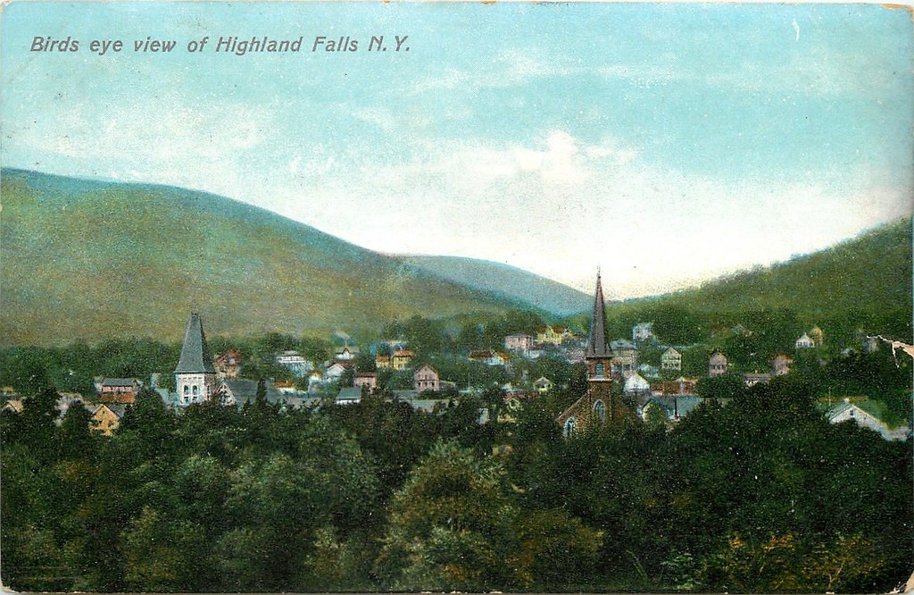 Highland Falls, NY Birdseye view of the village looking we… Flickr