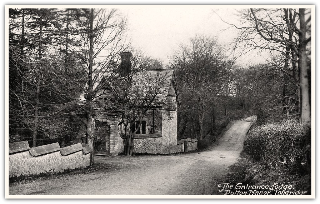 The Entrance Lodge, Dutton Manor, Longridge. B&W Postcard … Flickr