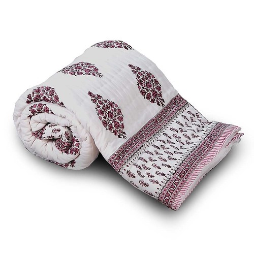 Jaipuri floral cotton single bed quilt online Mirraw offer… Flickr