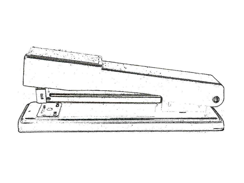 Sketch drawing of an office stapler A sketch drawing of an… Flickr