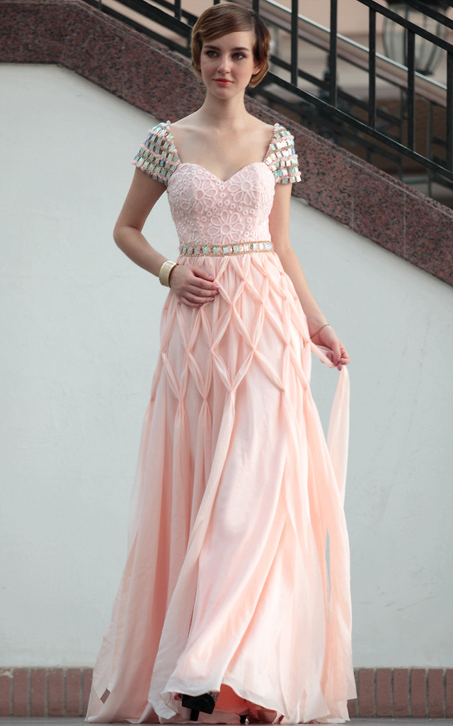 Party Dresses For Women Elegant Floor Length Beaded Modest… Flickr