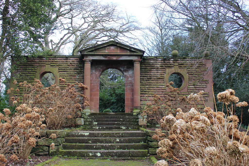 Entrance of the sunken garden Burton Manor Gardens Burton … Flickr