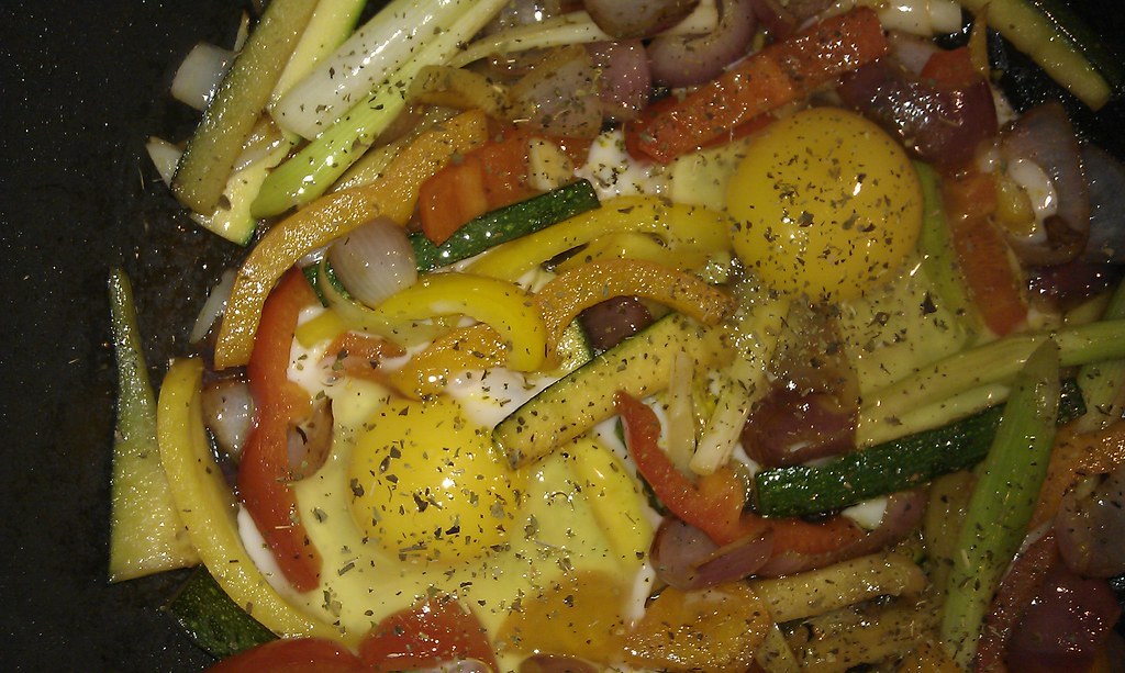 "Egyptian Shakshuka"ish Eggs gently cooked (add the lid t… Flickr