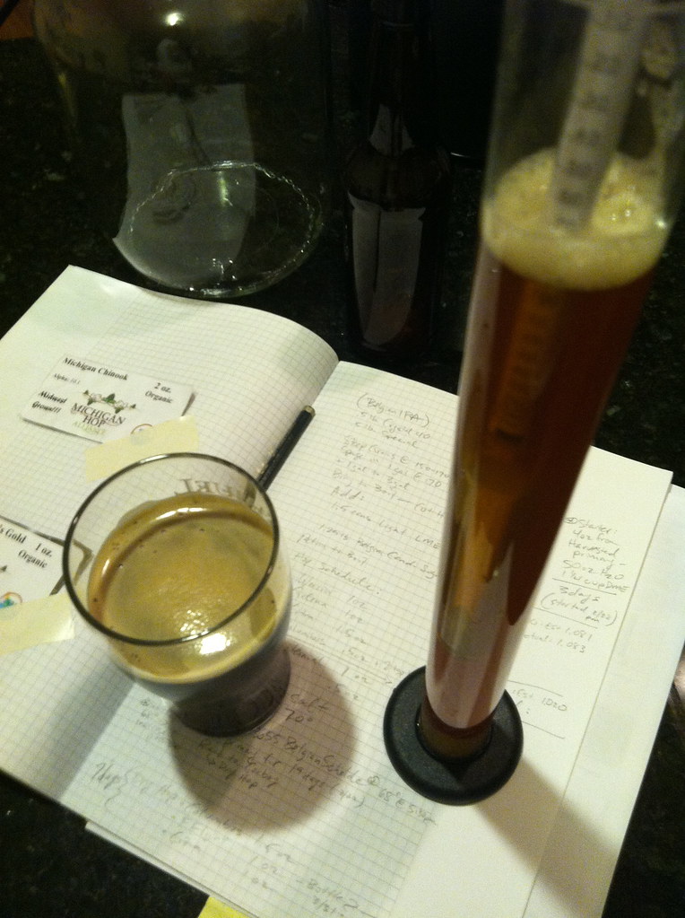Checking the final gravity Homebrew porter and homebrew jo… Flickr