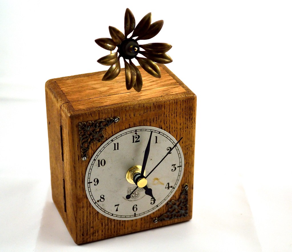 November 7 031 Handmade wooden desk clock Chanchala A Flickr