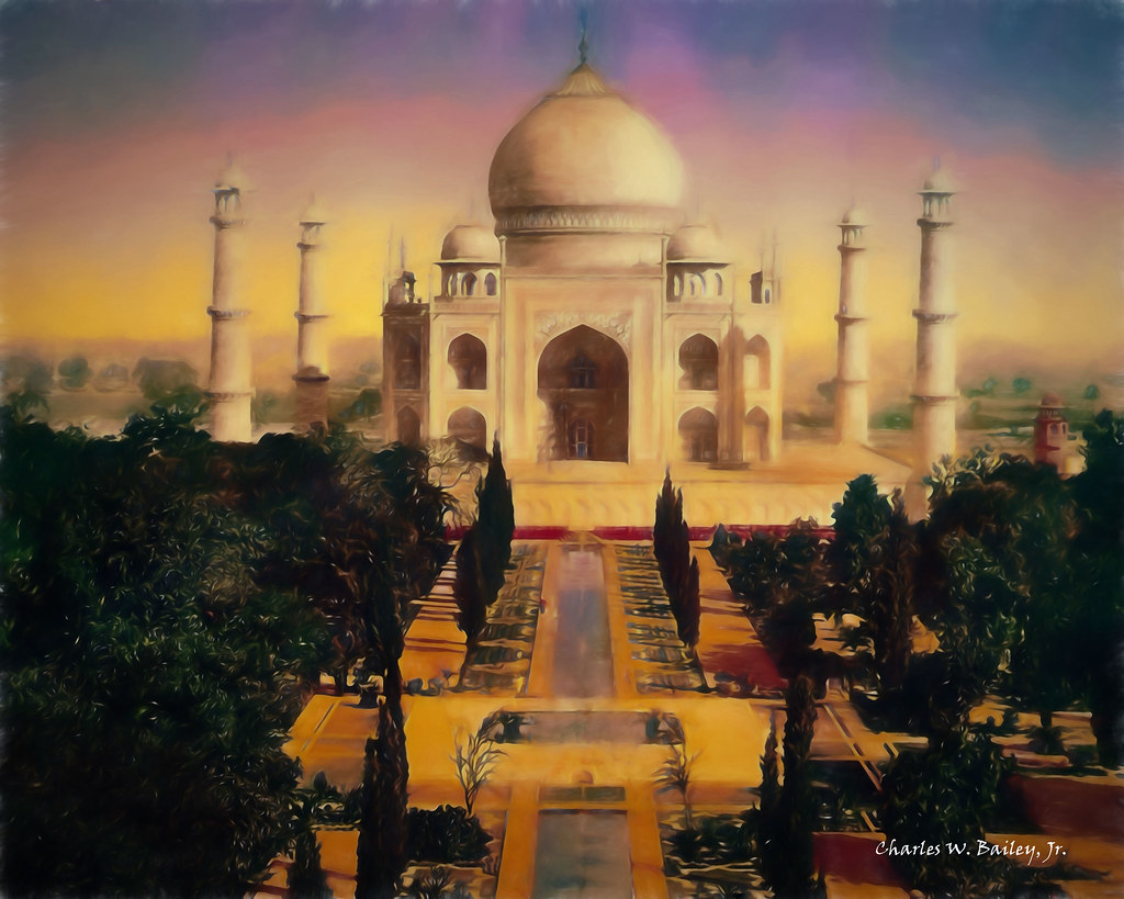 Digital Pastel Drawing of the Taj Mahal by Charles W. Bail… Flickr
