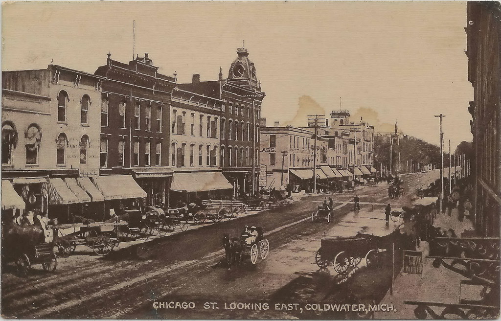 SW Coldwater MI 1911 Downtown Chicago Street Stores & Busi… Flickr