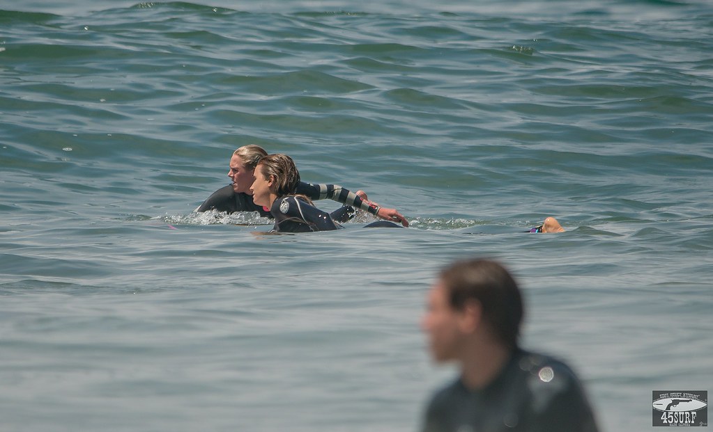 Alana Blanchard & Laura Enever Freesurfing in Sexy Black Wetsuits