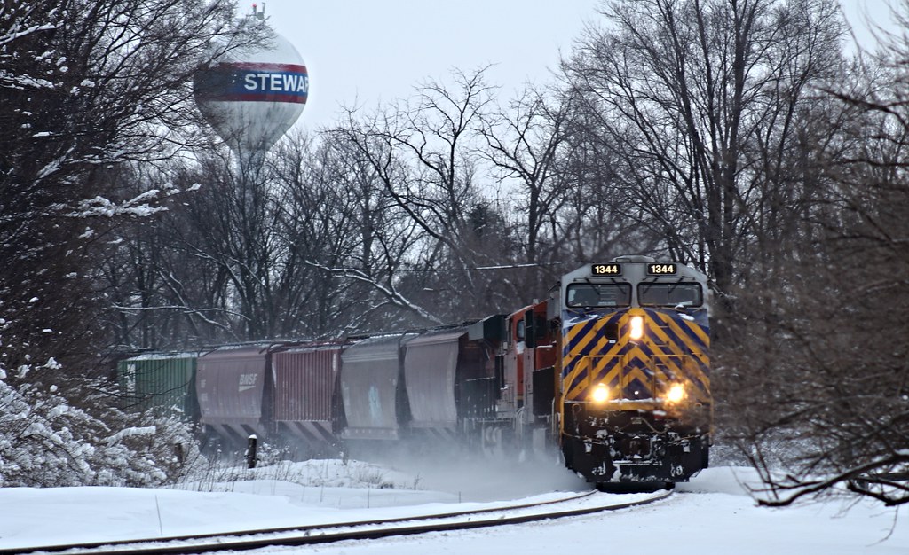 Winter wonderland Steward IL. This was the last train of t… Flickr