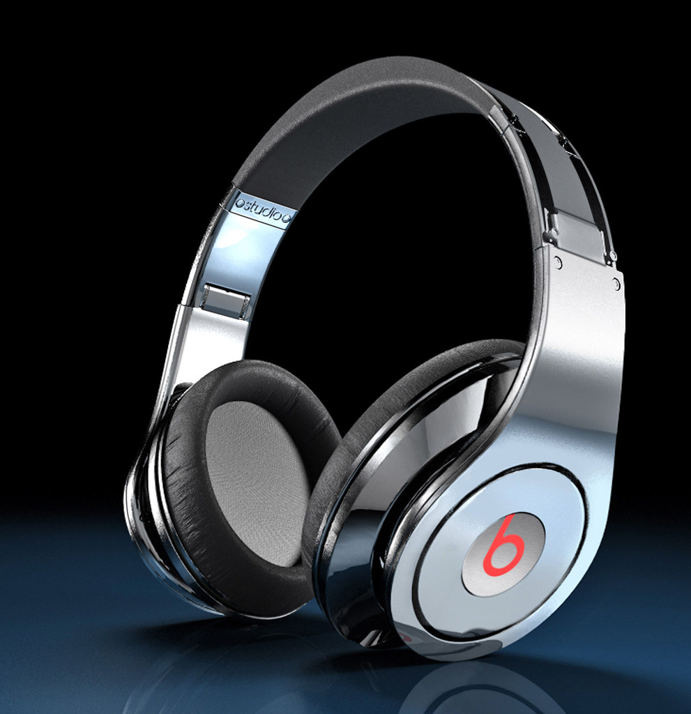 CGI Product Rendering of Beats Chrome Headphones aa reps Flickr