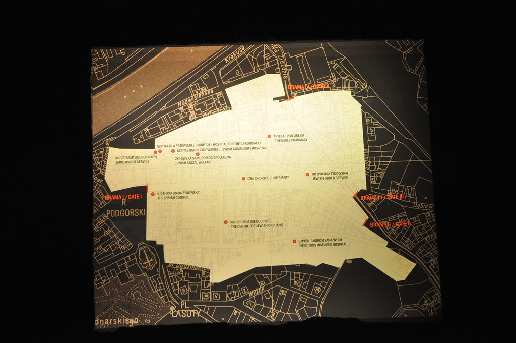 Map of Kraków Ghetto walls Oskar Schindler's Deutsche Em… Flickr