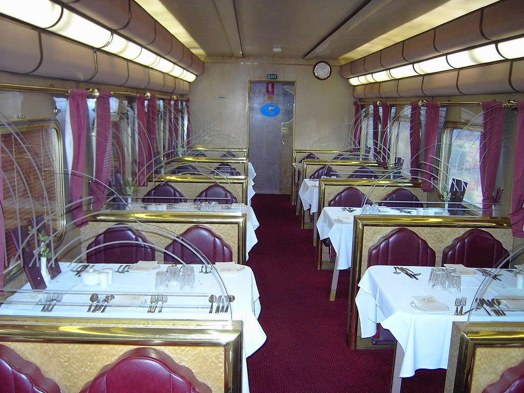 Dining Car in the Ghan train which travels from Darwin to … Flickr
