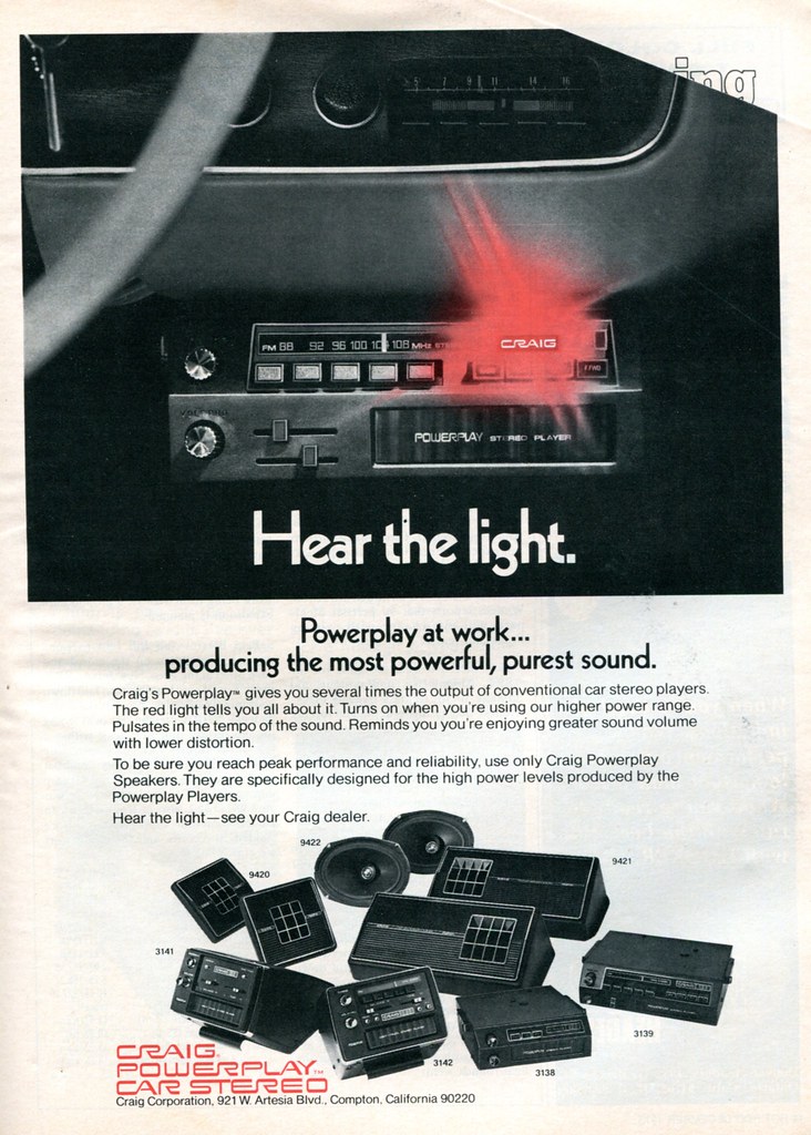 1973 Craig Car Stereo Advertisement Hot Rod December 1973 Flickr