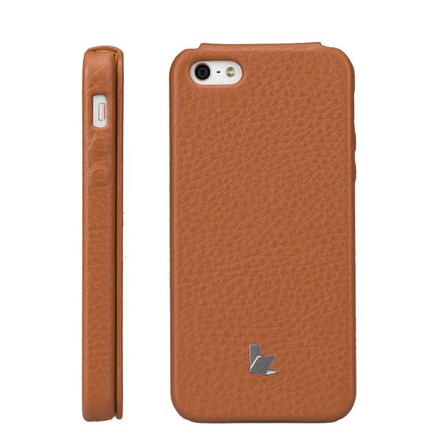 Genuine Leather Flip Case for iPhone 5 Jison Case Flickr