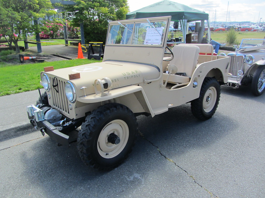Postwar CJ2A 1948 Anacortes WA street fair and car show. … Flickr