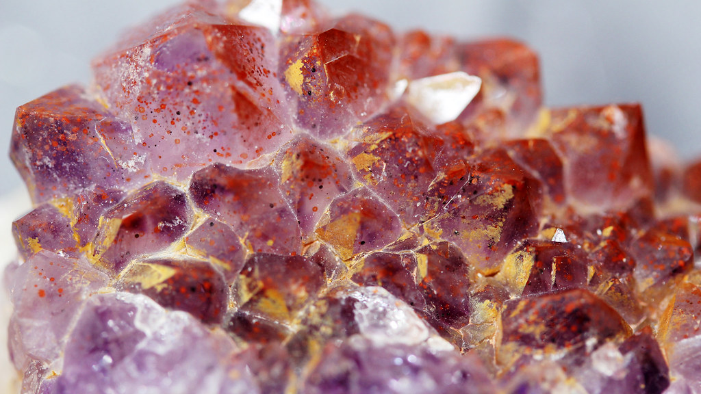 Hematized Amethyst hematized amethyst crystals Ontario Sash Segal