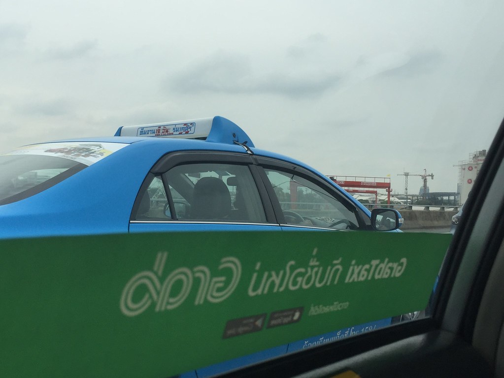 grabtaxi in bangkok From a Grab / GrabTaxi cab in Bangkok Jon