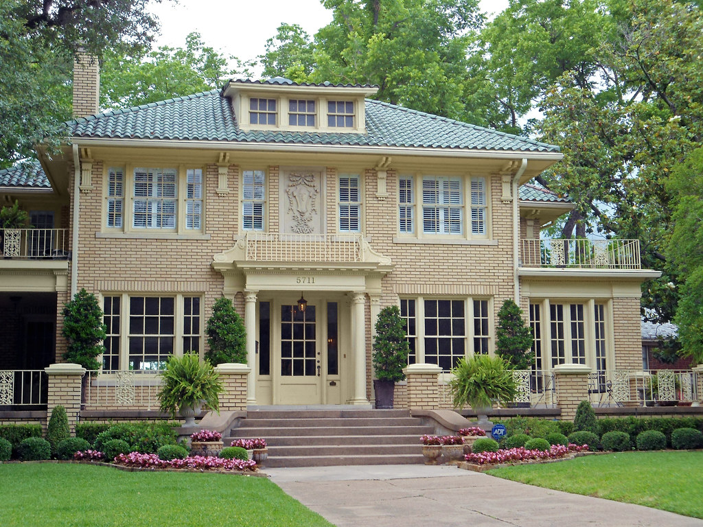 Yellow Brick House with Tile Roof, Swiss Avenue, Dallas Flickr