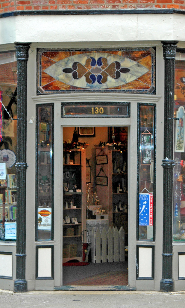 Galena Storefront Corner storefront with stained glass win… Flickr